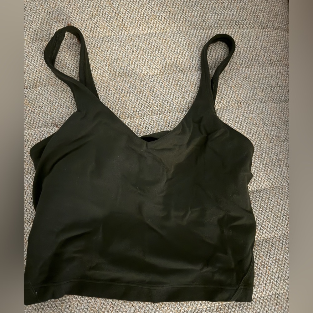 Lululemon cropped align tank - dark green